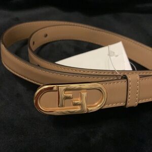 FENDI | NWT O’Lock Belt Beige leather belt